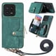 thumbnail image 1 of Funda Tipo Cartera con Correa Cruzada para Xaiomi 13 Protección Contra Golpes Verde, 1 of 6