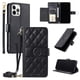 thumbnail image 5 of Funda tipo billetera FOXDOCK para iPhone 12 Pro Max – Tapa abatible con correa para mujer, 5 of 5