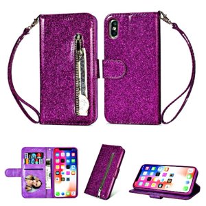 Foxdock - Funda Para Elegante Funda Iphone X/Iphone Xs Glitter Con Cremallera-Ideal Para El Uso Diario