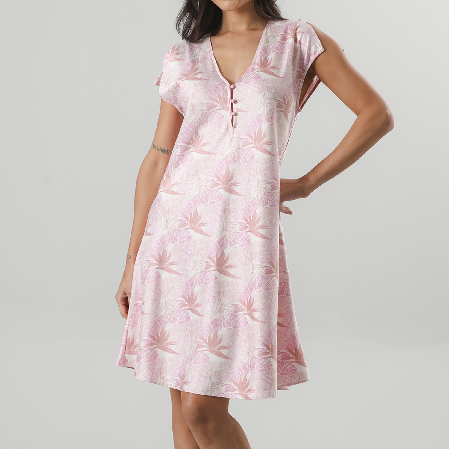 Flores - Camisola Amarra Satin Print 33594-225