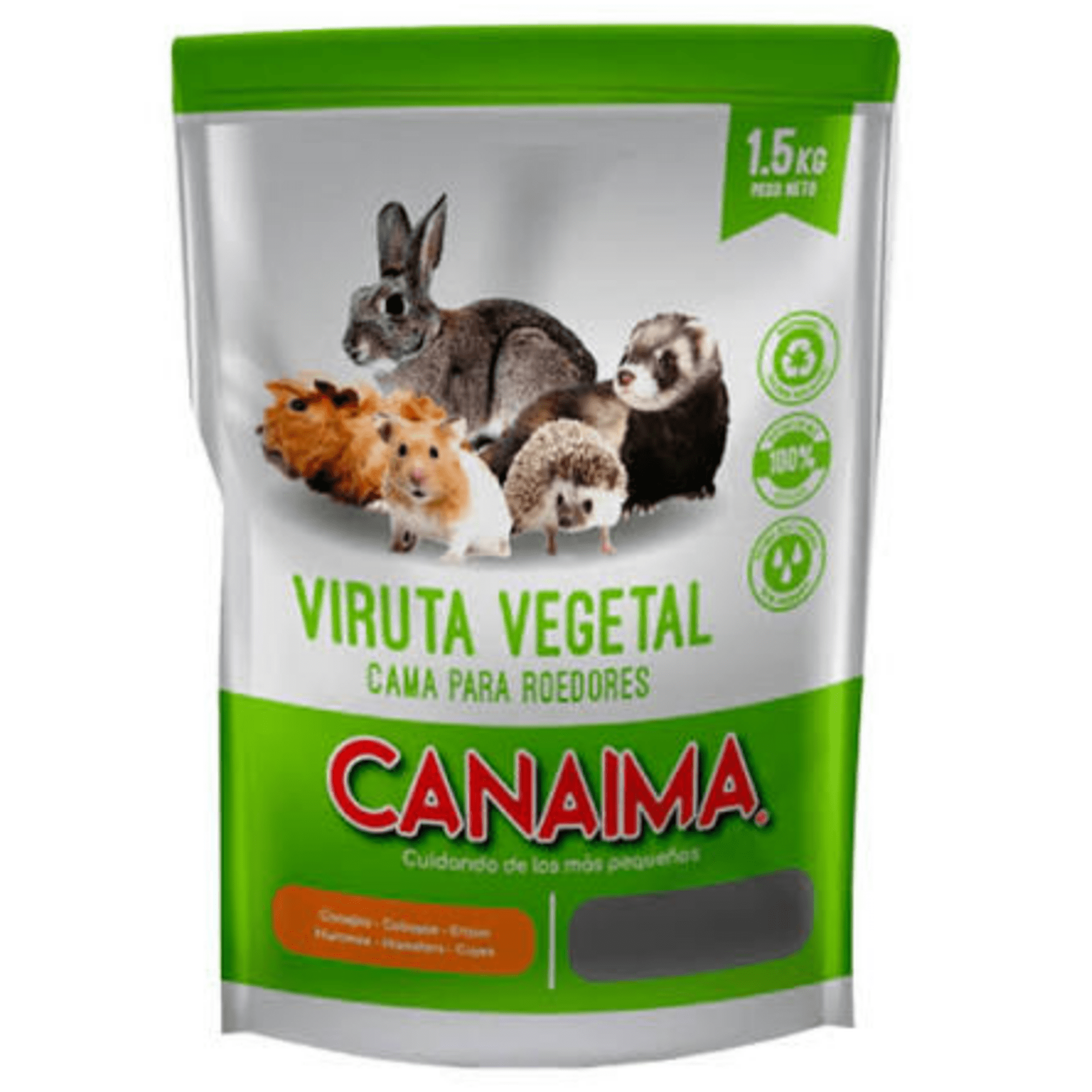 Viruta vegetal  Canaima 1,5 kg cama para roedores