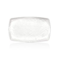 Kulsan - Plato Melamina Rectangular Blanco 20 X 33 Cm Linea Carre