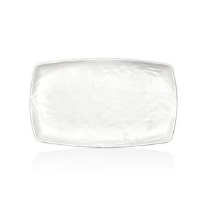 Kulsan - Plato Melamina Rectangular Blanco 20 X 33 Cm Linea Carre