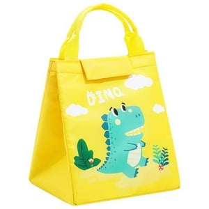Total Click - Lonchera Bolsa Termica Amarillo Dinosaurio Donloise Kawaii