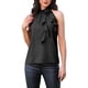 thumbnail image 1 of Top de cuello halter FAB CURVES para mujer Blusa casual elegante sin mangas con diseño floral 3D S Negro, 1 of 6