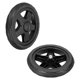 thumbnail image 1 of Ruedas de Repuesto para Carrito de Compras de 6 Pulgadas de Diámetro, Reparación de Ruedas de Carro de Espuma de Goma Pesada para Carritos de Compras, Basura, Negro 2 Piezas, 1 of 7
