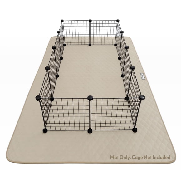 Alfombra para corral Paw Inspired 203x127 cm de felpa beige