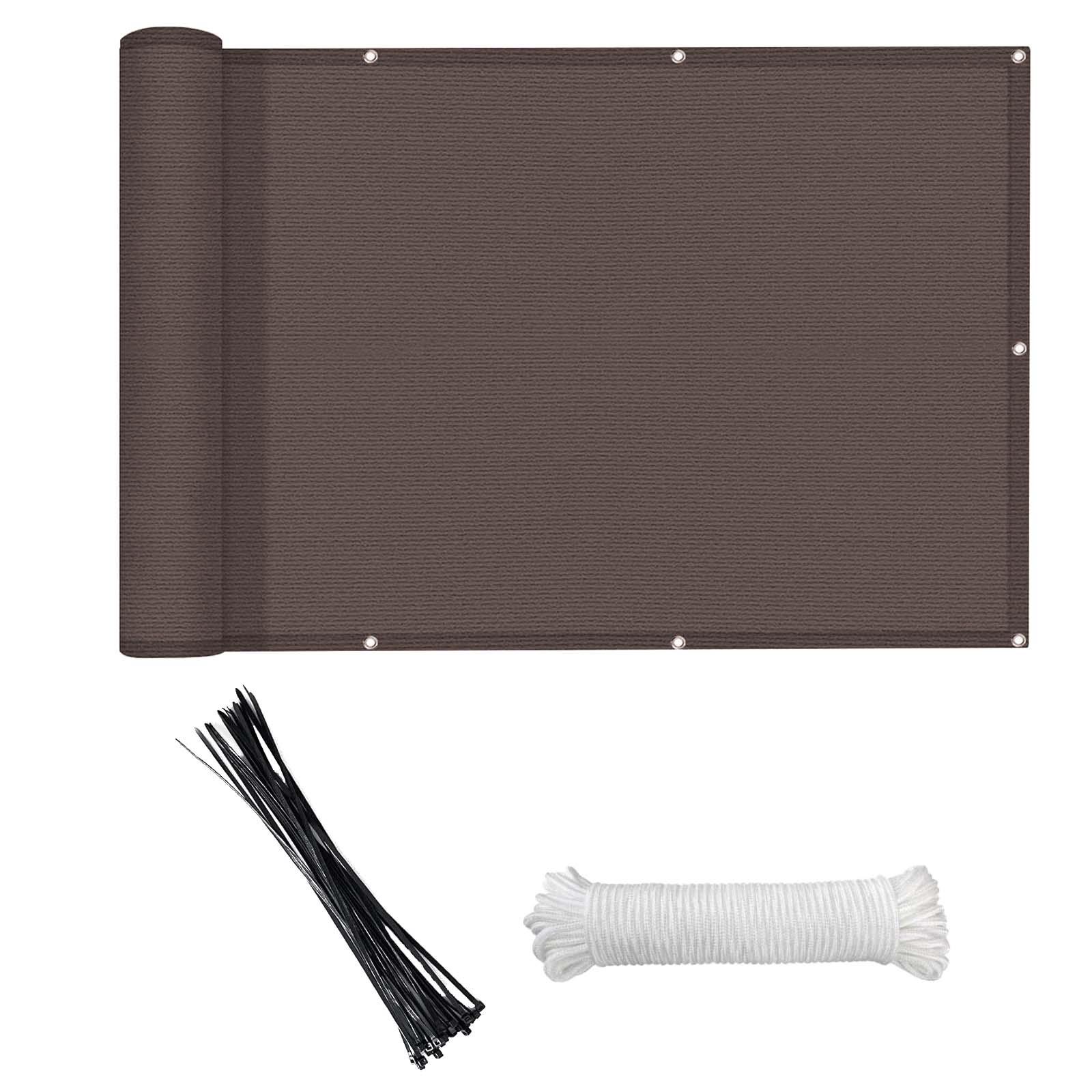 Magideal - Parabrisas Resistente A La Intemperie, Pantalla De Privacidad Para Balcón, Cubierta De Valla De Privacidad Para Patio, Cubierta, Piscina, Patio Traser , Café Café