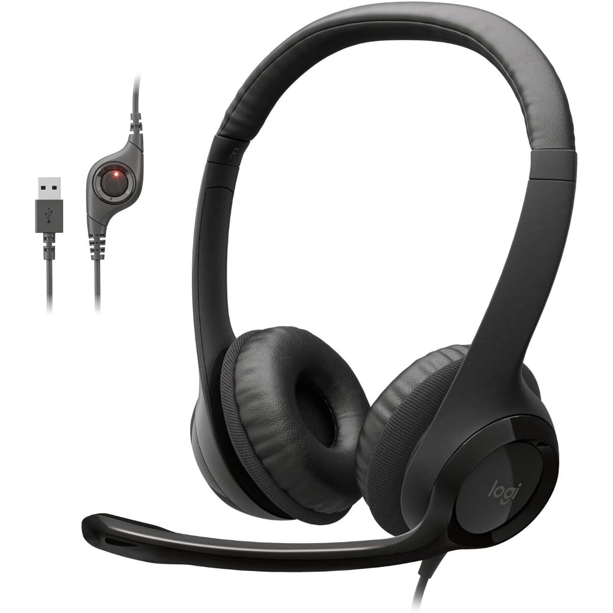 Audífonos Logitech H390 Usb Micrófono Cancelación Ruido Pc
