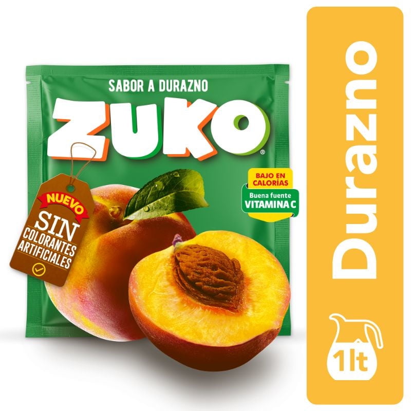 Refresco Sabor Durazno Sobre 15 g Zuko