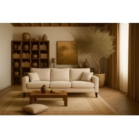 Casa Wow Deco - Sofá 3 Cuerpos Lykos Beige Tela – Confort Y Estilo Para Tu Hogar