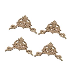 Magideal - 4 Piezas De Aplicaciones De Madera En Los Proyectos De Bricolaje , Estilo D