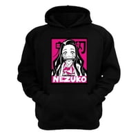 Genérico - Polerón Canguro Nezuko Negro Talla Xs Unisex