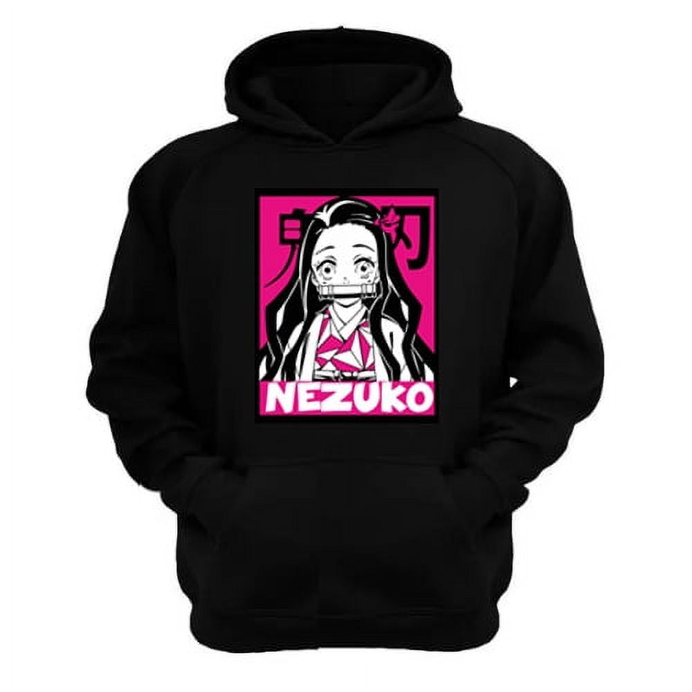 Genérico - Polerón Canguro Nezuko Negro Talla Xs Unisex