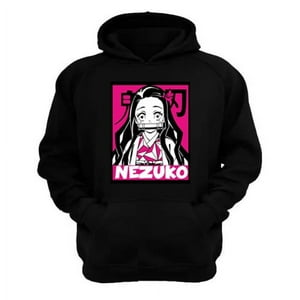 Genérico - Polerón Canguro Nezuko Negro Talla S Unisex