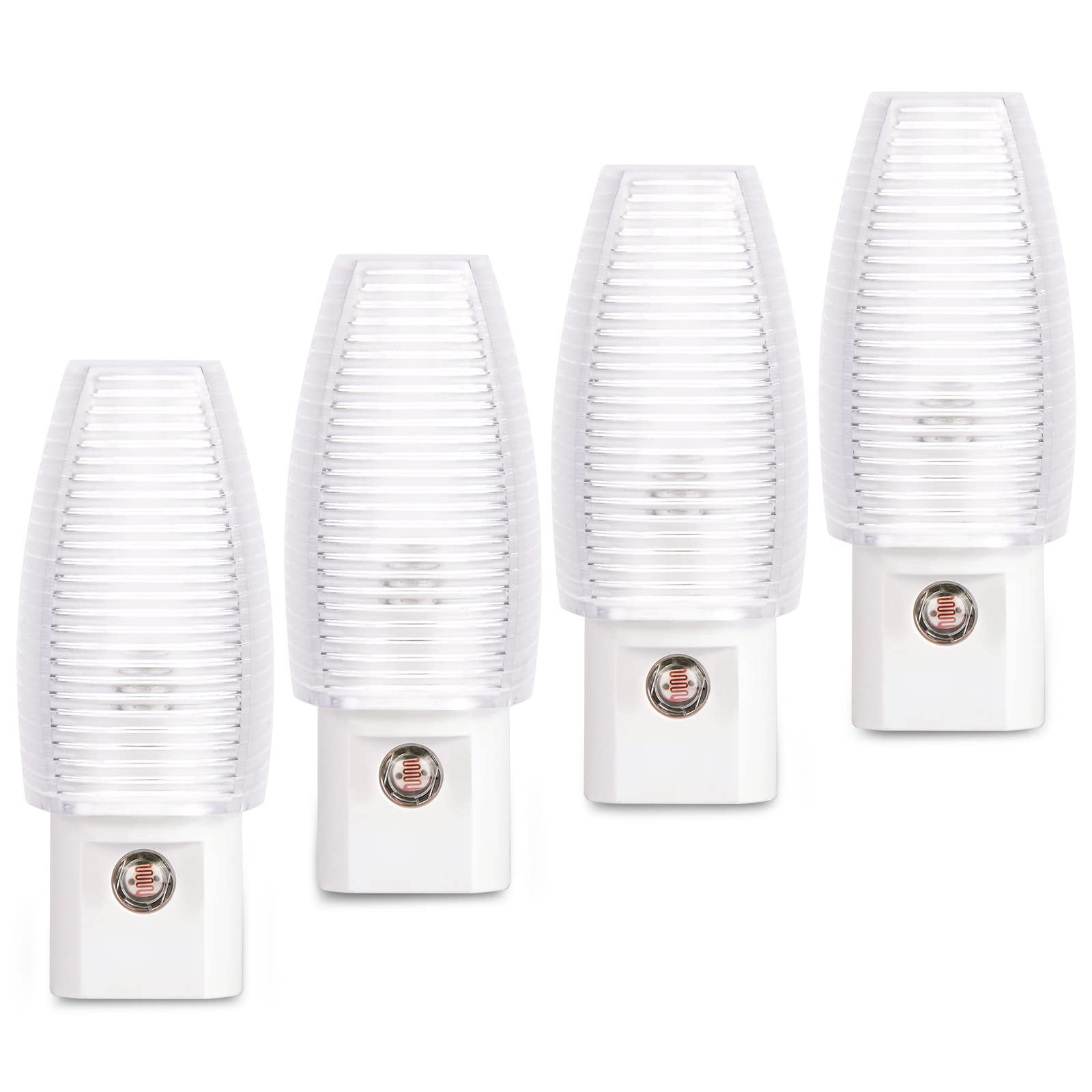 Luz Nocturna Emotionlite, Enchufe Led Blanco Cálido Desde El Anochecer Hasta El Amanecer