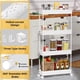 thumbnail image 2 of Carrito de almacenamiento SPACEKEEPER Slim Rolling de 4 niveles de plástico blanco, 2 of 9