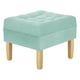 thumbnail image 2 of Pouf Wood 1c Felpa 05 Verde Agua, 2 of 4