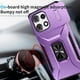 thumbnail image 3 of Funda Armada para Motorola Moto G Play 5G 2025 con Tapa Deslizante y Soporte Magnético Giratorio Morado, 3 of 5