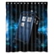 thumbnail image 1 of Cortina de ducha espacial Doctor Who TARDIS, juego de cortina de baño con ganchos, tamaño 60 x 72 pulgadas, 1 of 3