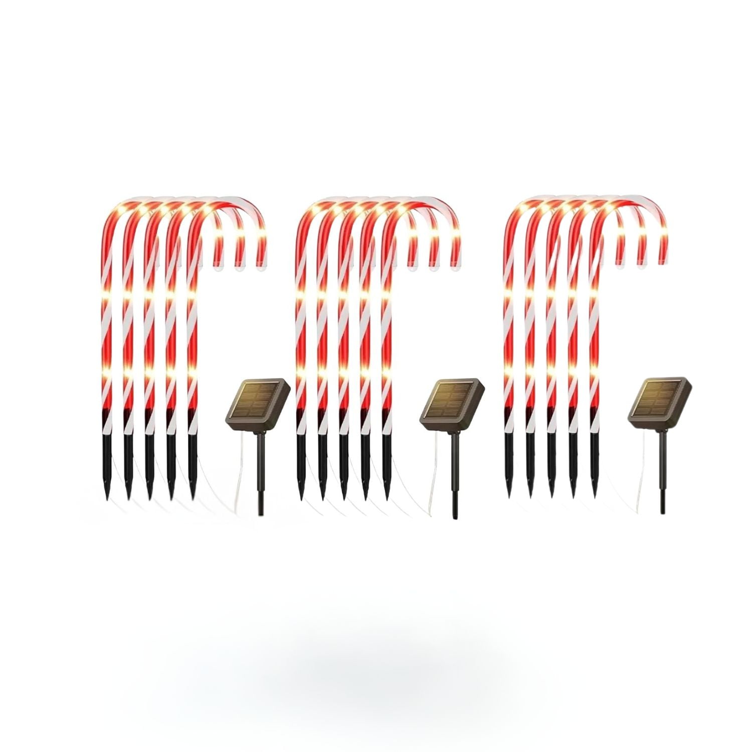 Disparo - Set 15 Luces Navidad Bastones Led Estaca Solar Decorativas