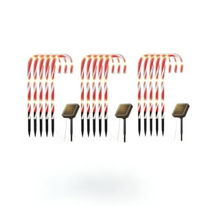 Disparo - Set 15 Luces Navidad Bastones Led Estaca Solar Decorativas