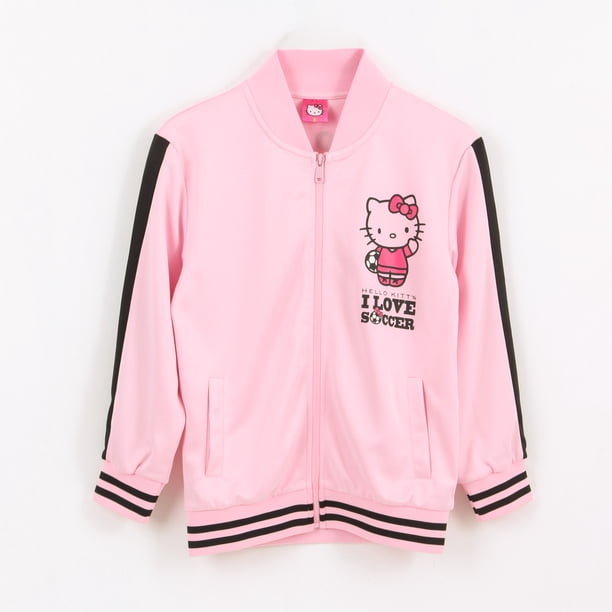 Polerón Deportivo Cierre Niña Fútbol Rosado Hello Kitty