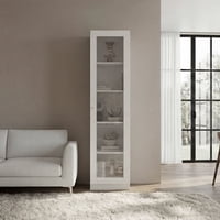 Tuhome - Estante Vitrina 1 Puerta Home-E6 Blanco 180,6X45,0X31,3 Cm