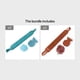 thumbnail image 1 of 3pcs Exfoliating Bath Cloth Set - Get Deep, Heavy Exfoliation with Dead Skin Remover & Back Scrubber!, 1 of 3