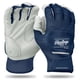 thumbnail image 1 of Guantes de bateo de béisbol Rawlings Workhorse para adultos, color blanco/azul marino, 1 of 7