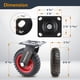 thumbnail image 2 of Juego de 4 unidades de goma resistente Caster Wheels POWERTEC de 8 pulgadas, 2 of 7