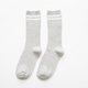 thumbnail image 1 of suxuMhao Calcetines, 5 Pares Calcetines Retro a Rayas de Doble Barra y Doble Aguja, Calcetines Casuales para Todas las Estaciones, Talla Única para la Mayoría, Calcetines de Algodón Gris y Blanco, 1 of 2