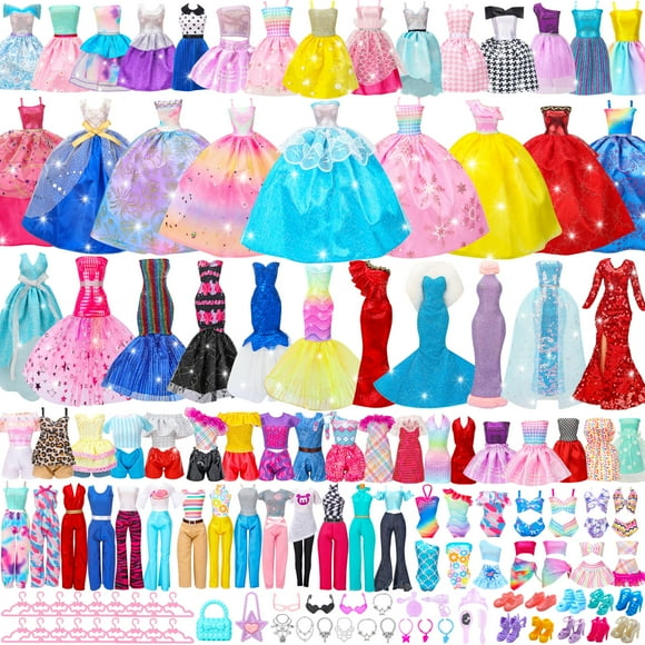 Ropa y accesorios para muñecas a la moda Style Shine, 70 unidades
