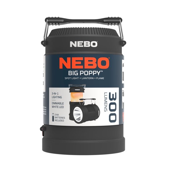 Linterna NEBO Big Poppy 300 lm Spot 120 lm de Aluminio para Camping