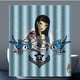 thumbnail image 1 of Cortina de ducha Tokidoki, juego de cortinas de baño con ganchos, tamaño 60 x 72 pulgadas, 1 of 3