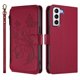 thumbnail image 2 of Funda Cartera Mariposa para [Samsung Galaxy S21 Plus] con Soporte y Cremallera Rojo, 2 of 6