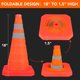 thumbnail image 4 of [Paquete de 3] Conos de seguridad de tráfico plegables de 45 cm con reflectante, 4 of 8