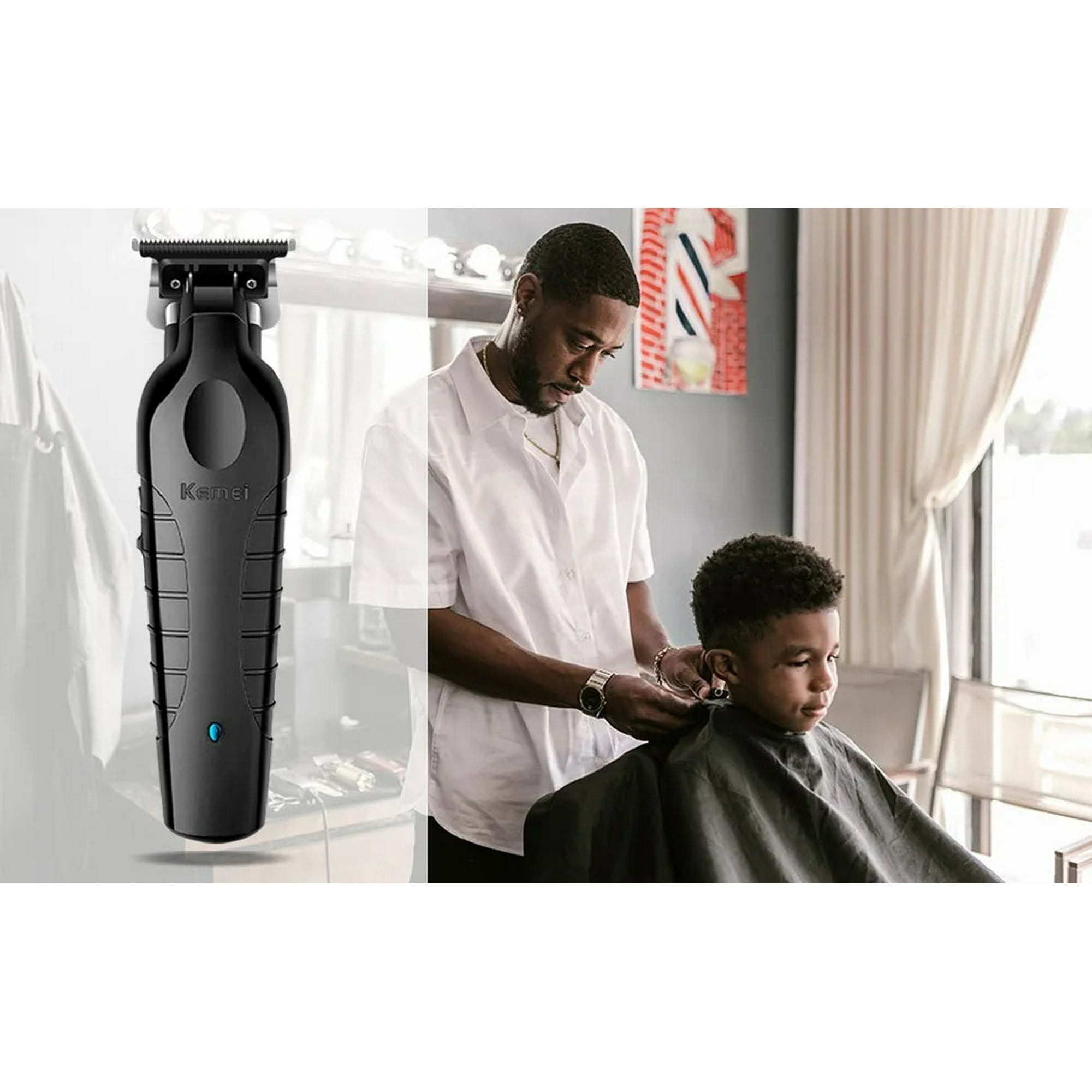 Kemei - Maquina Afeitadora Corporal Masculina Negro Trimmer