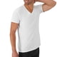 thumbnail image 3 of Camiseta Hanes de algodón con cuello en V para hombre, 6 unidades, color blanco, talla M, 3 of 7