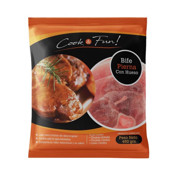 Bife de Pierna de Cerdo con Hueso, 450 g