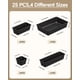 thumbnail image 2 of Set organizador de cajones KEMETHY, 25 unidades, plástico, para maquillaje, color negro, 2 of 7