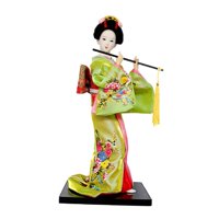 Magideal - Geisha Japonesa De 30Cm, Escultura Creativa De Muñeca Geisha, Figuritas En Miniatura, Muñeca Con Kimono Femenino, Estatuilla De Señora Para Decoración