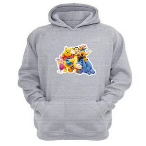 Genérico - Polerón Canguro Osito Come Miel Gris Claro Talla Xl Unisex