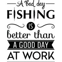 Rienda Libre Graphics - Decomural A Bad Day Fishing Fisherman Ws-46151