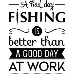 Rienda Libre Graphics - Decomural A Bad Day Fishing Fisherman Ws-46151