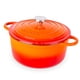 thumbnail image 1 of Olla de hierro fundido Nuovva de 5 cuartos, 24 cm, apta para horno, color naranja, 1 of 9