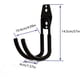 thumbnail image 5 of 2 Pack Garden Hose Holder Bestanteríaet Montaje en pared para tubería de almacenamiento, soporte para manguera de agua, gancho para colgar manguera de acero resistente negro con juegos de tornillos de, 5 of 6