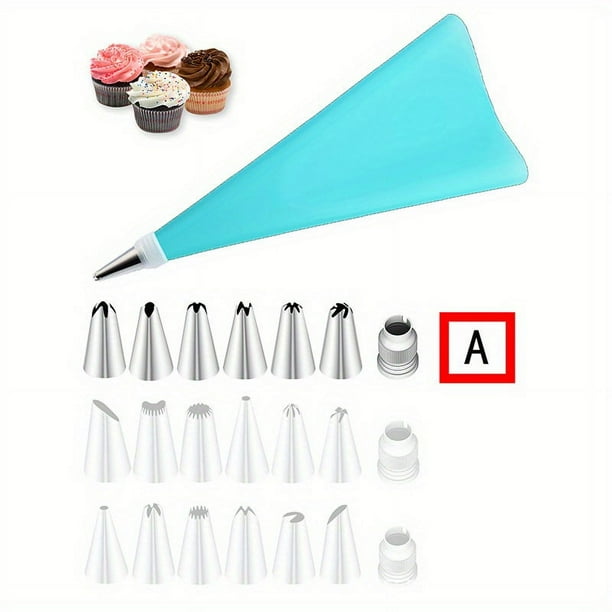 8pcs/16pcs, Pipping Bags And Tips Set, Including Reusable Silicone Pastry Bag, Stainless Steel Pastry Tips Set And Coupler, Baking Tools, Kitchen Gadgets, Kitchen Accessories, Home Kitchen Items