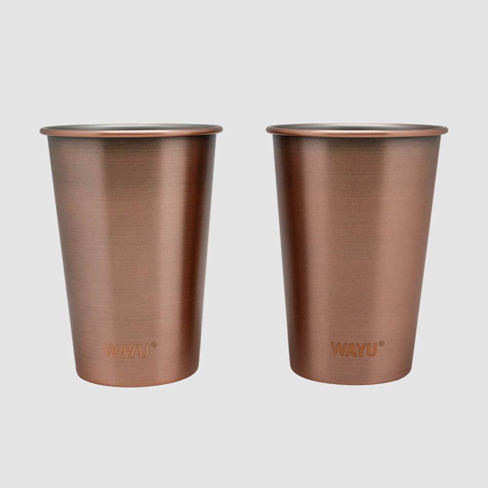 Set 2 Vasos 500 Ml Copper Line Wayu
