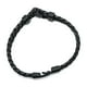 thumbnail image 2 of Pulsera hombre dijes acero negro y cuero trenzado negro, 2 of 6